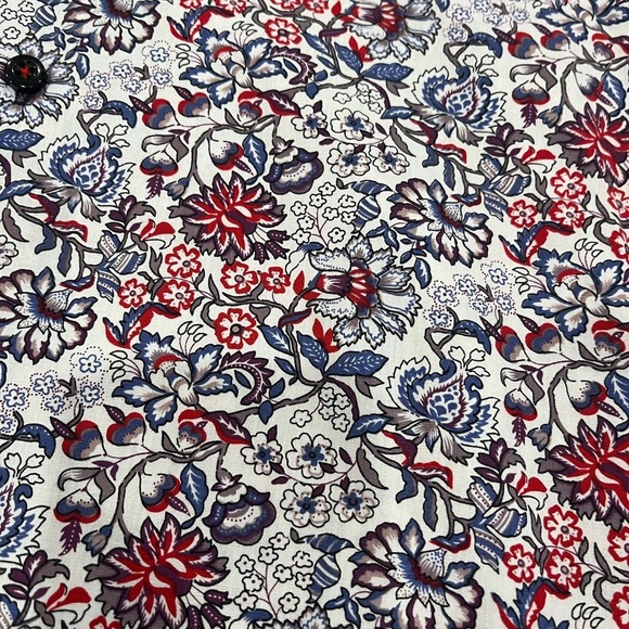 [16.5/17/L]Coogi Luxe Men's Floral Pattern Shirt Black/Red/White/Contemperary - Picture 3 of 11